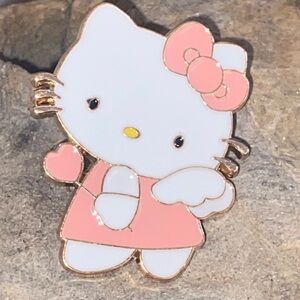 5/$10❤️❤️❤️NEW Hello Kitty Pink and White Angel Pin